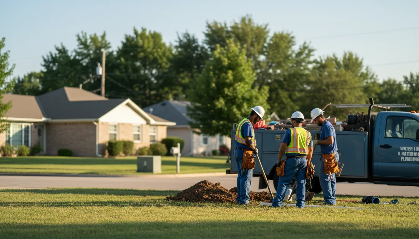 Residential water line and bathroom plumbing service in Benton, MO